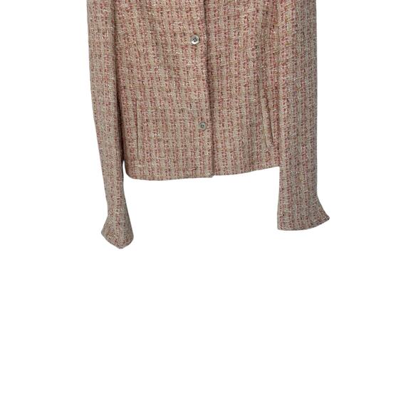 Bernard Zins Blazer Pink Tweed Twee‎ Office Work Career Business Size 4 - Picture 4 of 13
